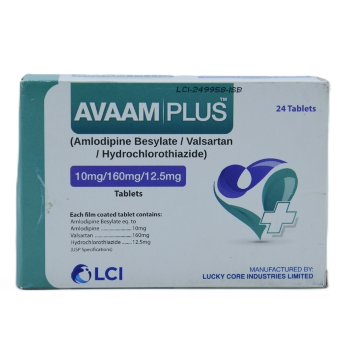 Avaam Plus 10mg 160mg 12.5mg Tablets 24s