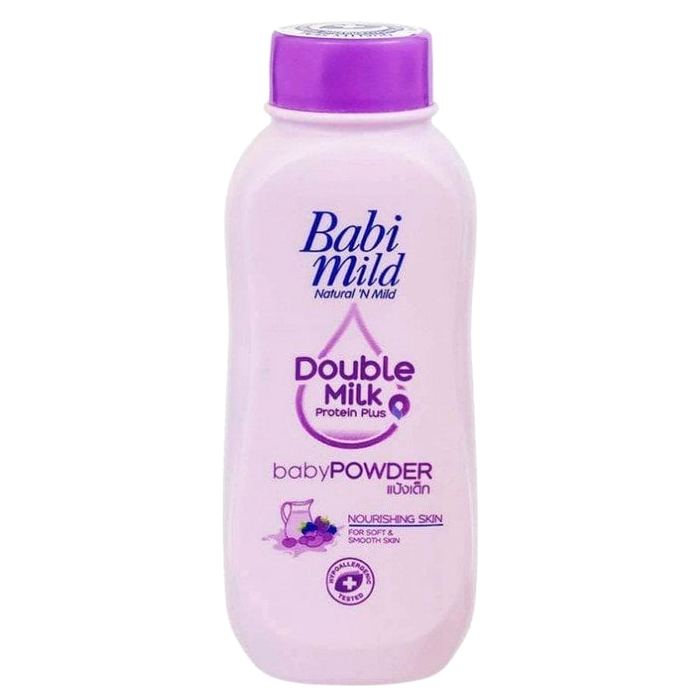 Babi Mild Baby Powder 180gm Double Milk Protein Plus