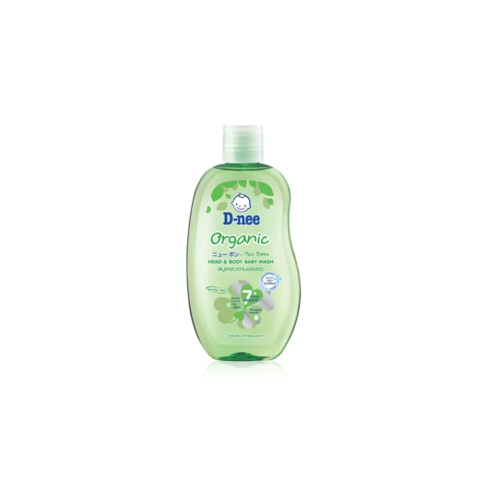 D Nee Organic Head & Body Baby Wash 200ml Green