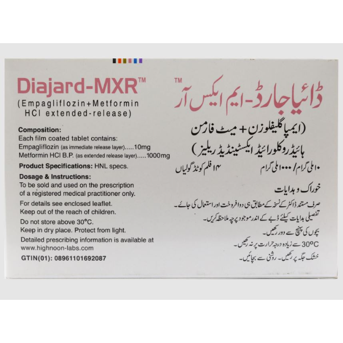 Diajard Mxr 10mg 1000mg Tablets