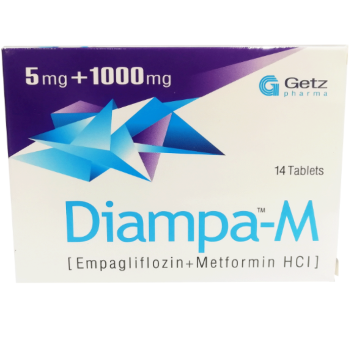 Diampa M 5mg 1000mg Tablets
