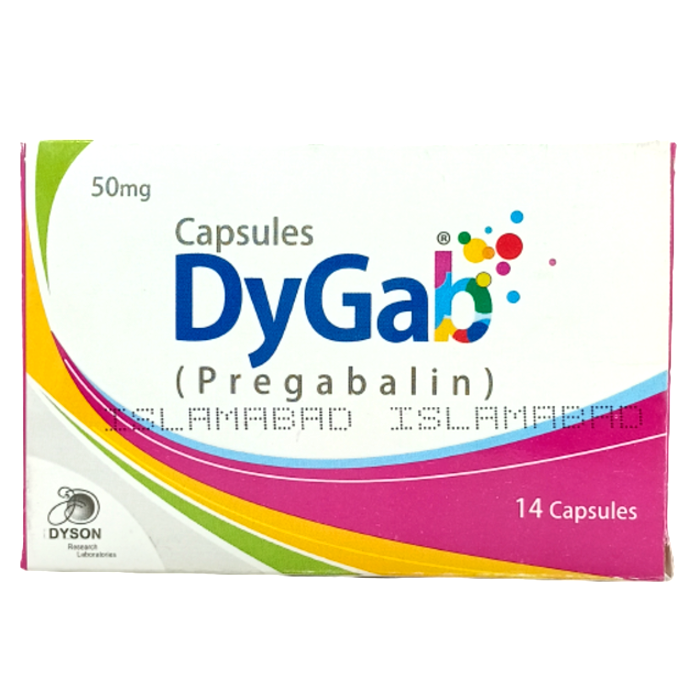 Dygab 50mg Capsules 14s