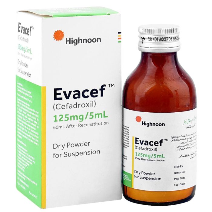 Evacef susp 125mg/5ml 60ml