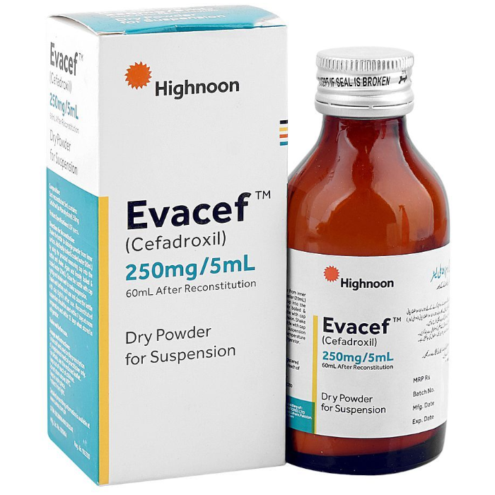 Evacef susp 250mg/5ml 60ml