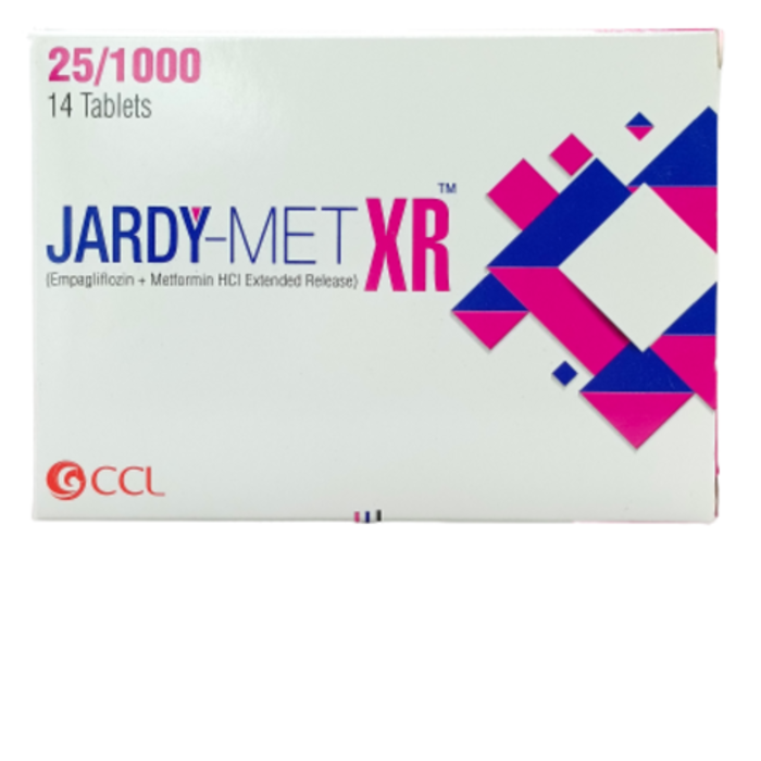 Jardy Met Xr 25mg 1000mg Tablets