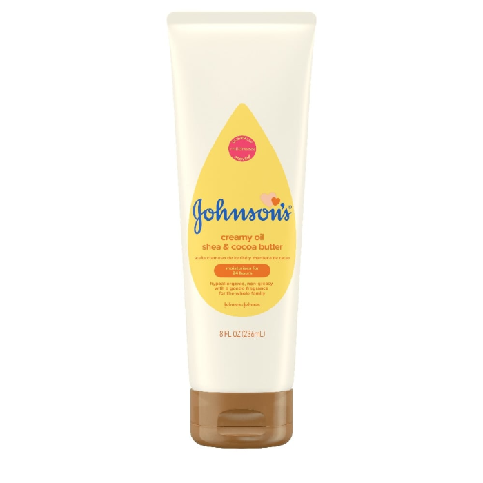 Johnsons Usa Baby Creamy Oil 236ml Shea & Cocoa Butter