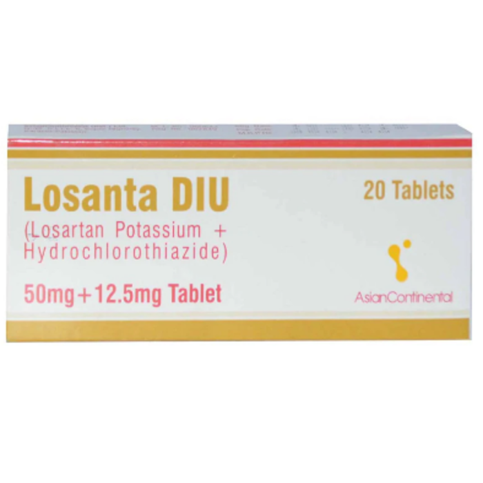 Losanta Diu 50mg 12.5mg Tablets
