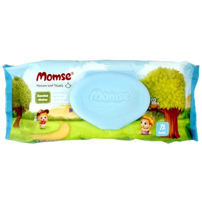 Momse Antibacterial Wet Wipes (72Pcs)