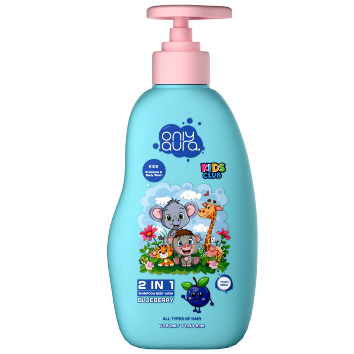 Only aura blue berry 2in1 kids shampoo 350ml