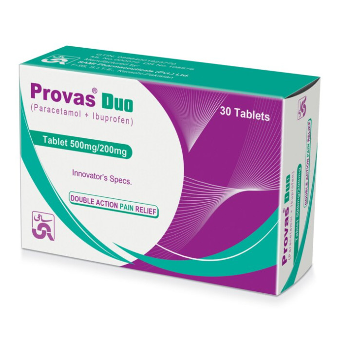 Provas Duo 500mg 200mg Tablets