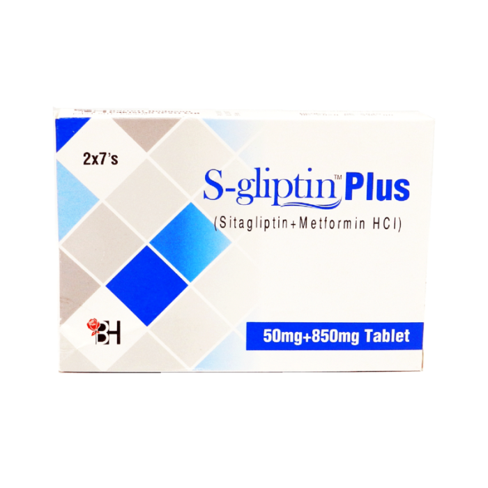 S Gliptin Plus 50mg 850mg Tablets 14s