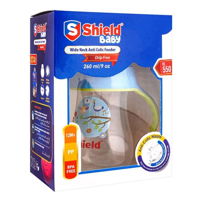 Shield Wide Neck Feeder 260ml 12m+