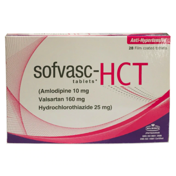 Sofvasc Hct 10mg 160mg 25mg Tablets