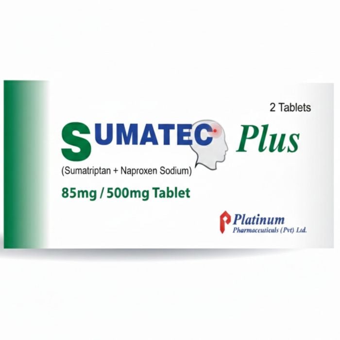 Sumatec plus 85mg 500mg tabs 2s