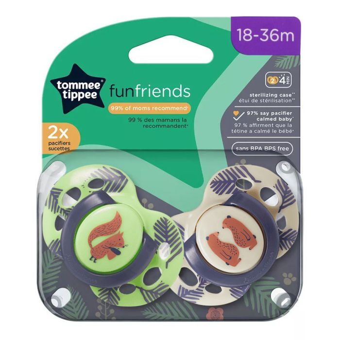 Tommee Tippee Fun Friends Soothers 18-36m