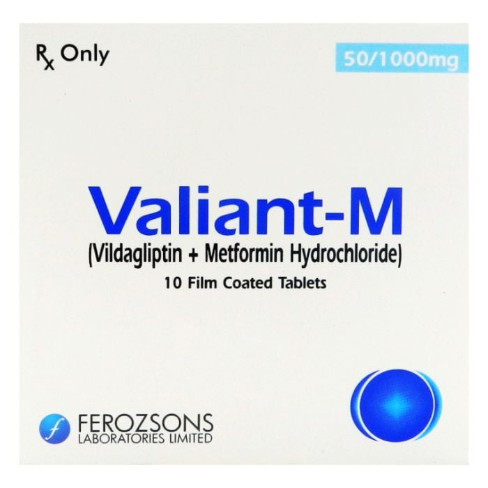 Valiant M 50mg 1000mg Tablets 10s