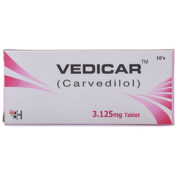 Vedicar 3.125mg Tablets