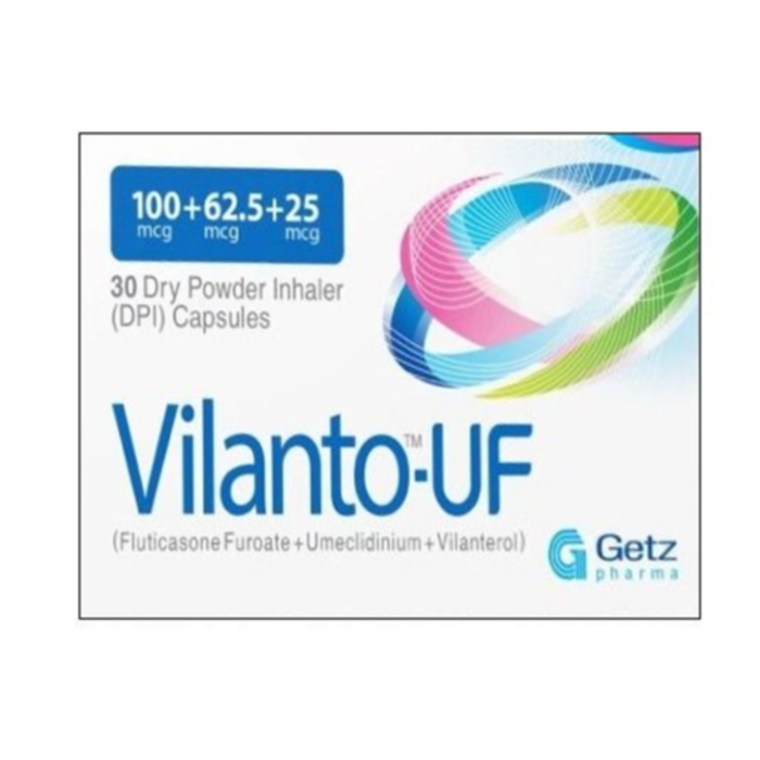 Vilanto Uf 100mcg 62.5mcg 25mcg Capsules 30s