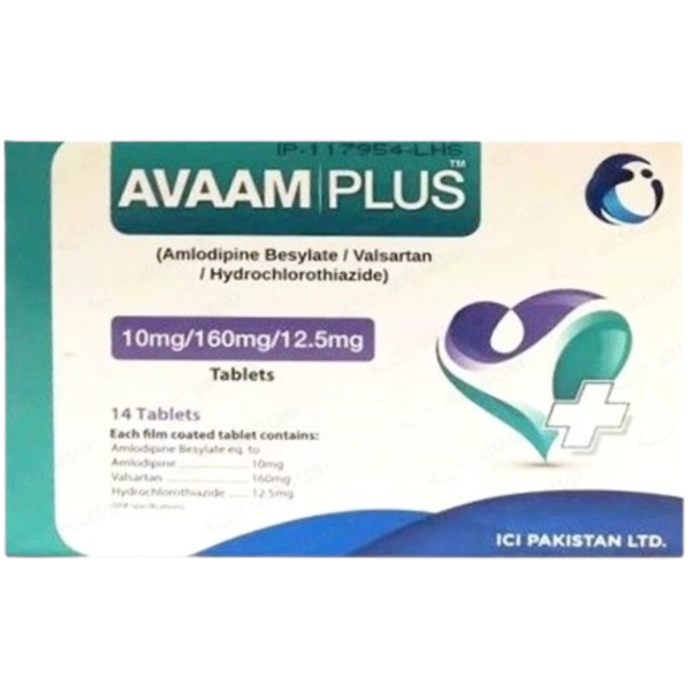 Avaam Plus 10mg 160mg 12.5mg