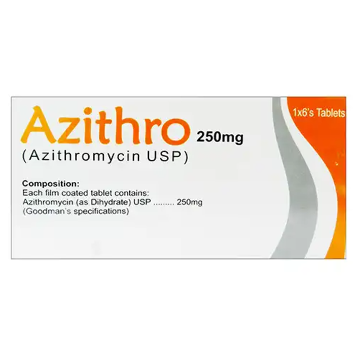 Azithro 250mg tab 6s