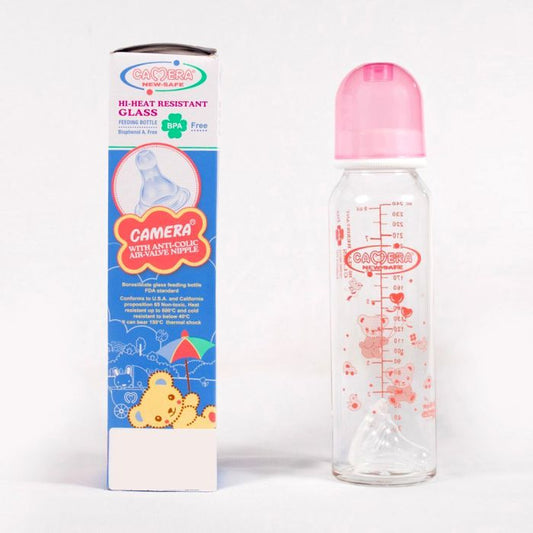 Camera Glass Feeding Bottle 240ml