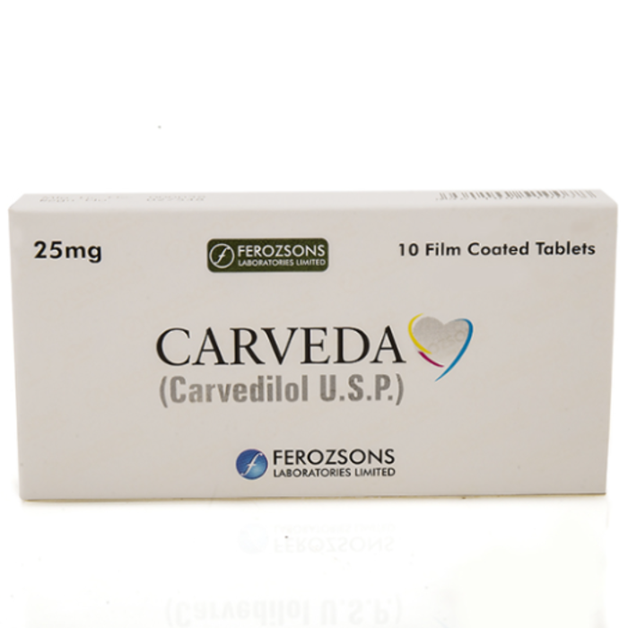 Carveda 25mg Tablets