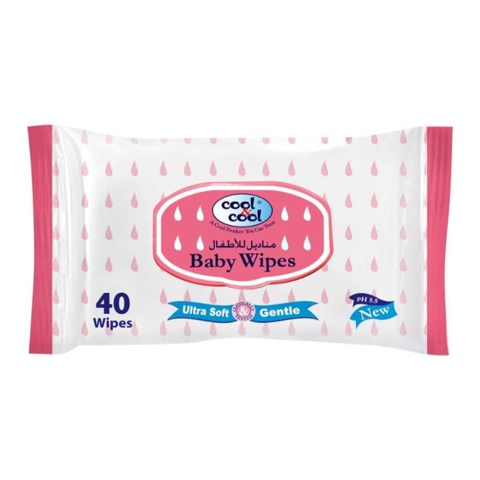 Cool & Cool Baby Wipes (40Pcs)