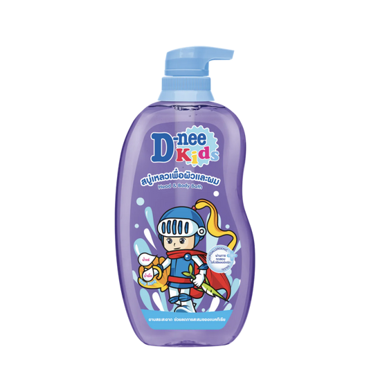 D Nee Kids Head & Body Bath 600ml Purple