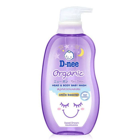 D Nee Organic Head & Body Baby Wash 200ml Booster Purple