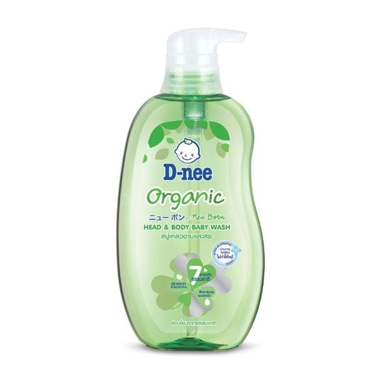 D Nee Organic Head & Body Baby Wash 380ml Green