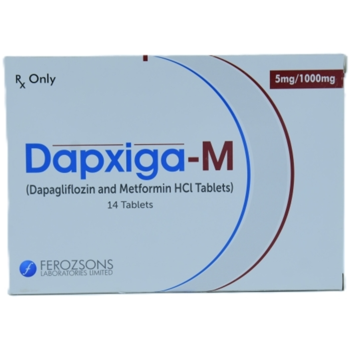 Dapxiga M 5mg 1000mg Tab 14s