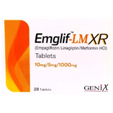 Emglif lm xr 10mg 5mg 1000mg tab 28s
