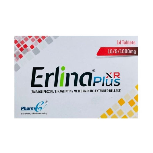 Erlina Plus Xr 10 5 1000mg Tablets - 14 Pack
