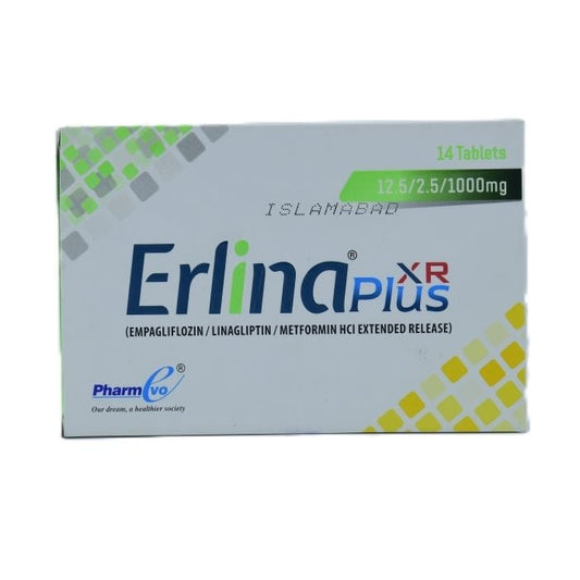 Erlina Plus Xr 12.5 2.5 1000mg Tablets - 14 Pack