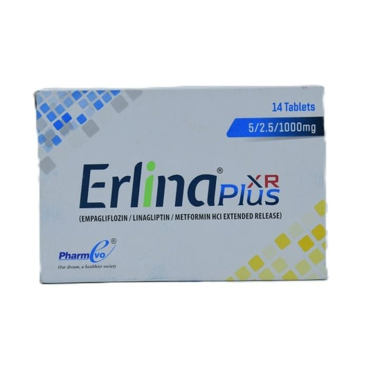 Erlina Plus Xr 5 2.5 1000mg Tablets - 14 Pack