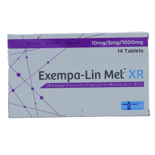 Exempa Lin Met Xr 10mg 5mg 1000mg Tablets - 14 Pack