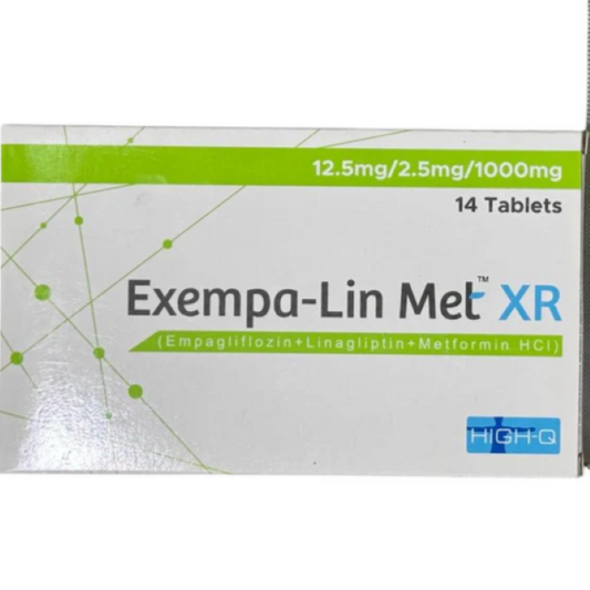 Exempa Lin Met Xr 12.5mg 2.5mg 1000mg Tablets - 14 Pack