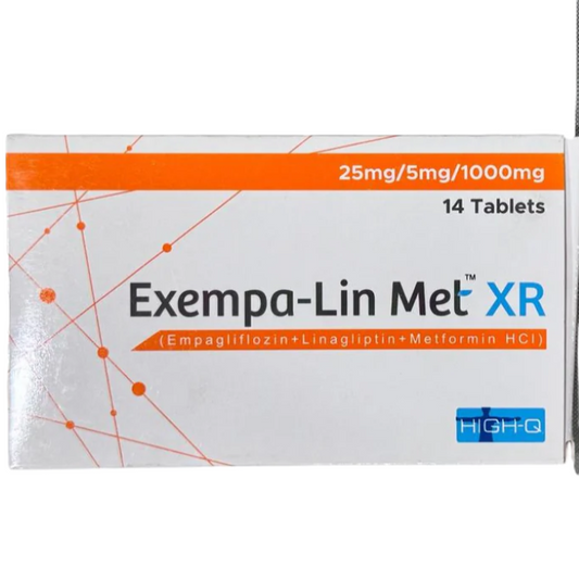Exempa Lin Met Xr 25mg 5mg 1000mg Tablets - 14 Pack