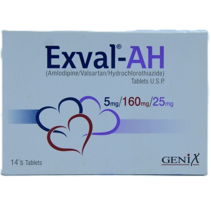 Exval Ah 5mg 160mg 25mg Tablets 14s