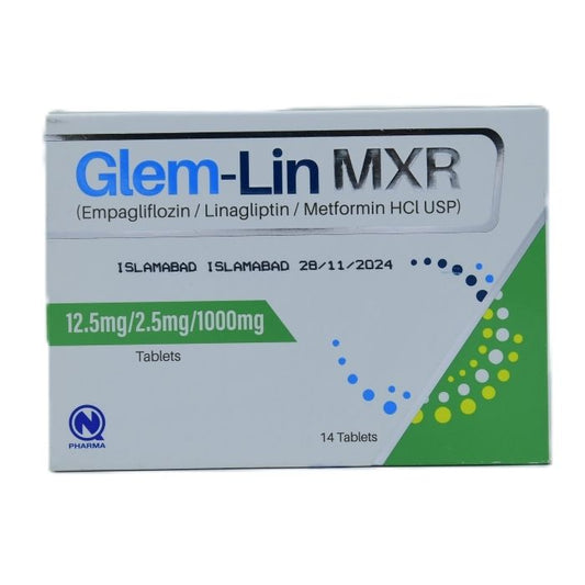 Glem Lin Mxr 12.5mg 2.5mg 1000mg Tablets - 14 Pack