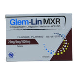 Glem Lin Mxr 25mg 5mg 1000mg Tablets 14s