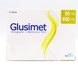 Glusimet 50mg   850mg Tablets 14s