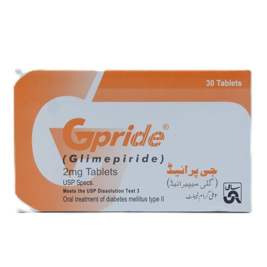Gpride 2mg Tab - 30 Pack