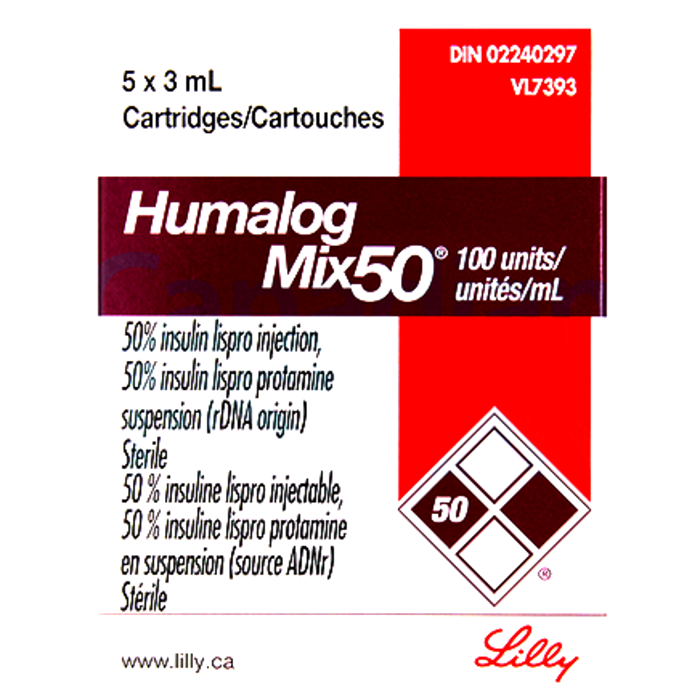 Humalog Mix 50 Cartridges 3ml