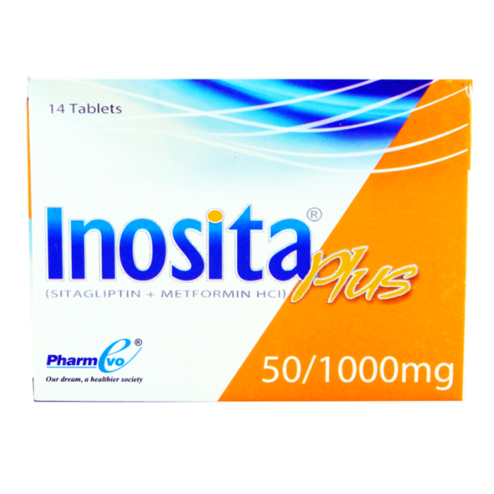 Inosita Plus Xr 50mg 1000mg Tablets 14s