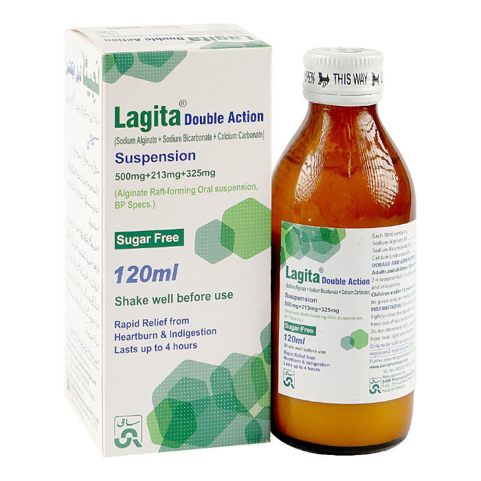 Lagita double action syp 500+213+325mg 120ml
