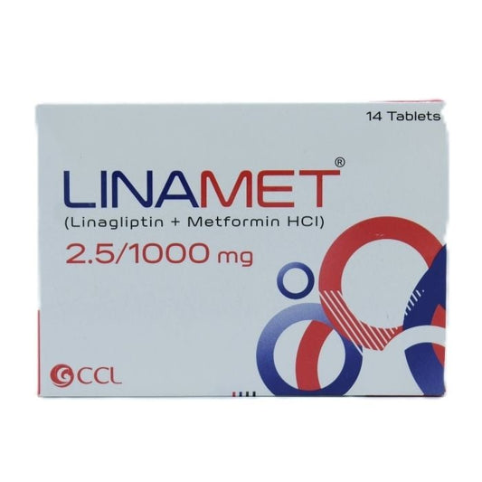 Lina Met 2.5 1000mg Tab - 14 Pack