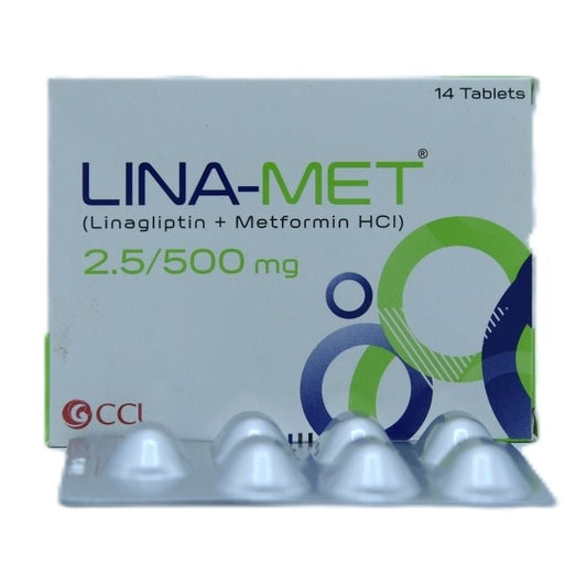 Lina Met 2.5 500mg Tab - 14 Pack