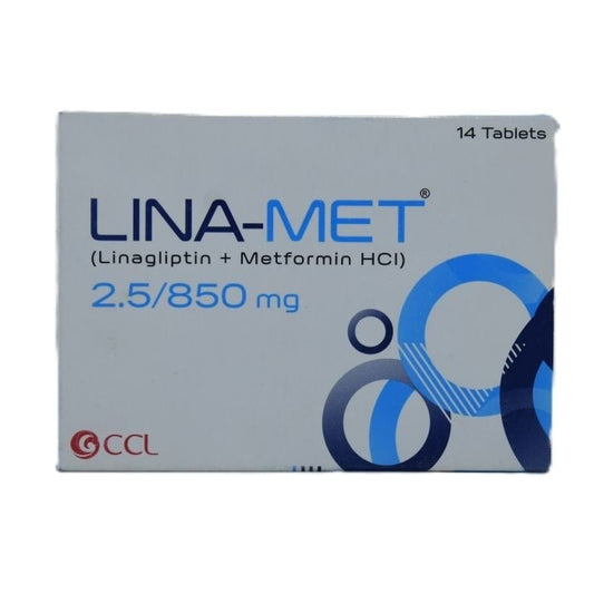 Lina Met 2.5 850mg Tab - 14 Pack