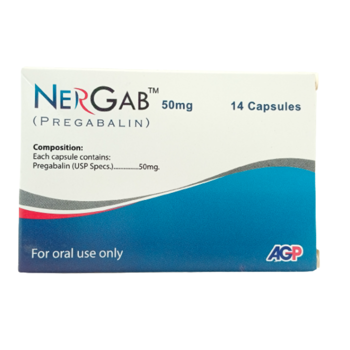 Nergab 50mg Capsules